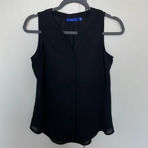 Black sleeveless blouse